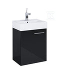 Zestaw szafka z umywalką TINY 45 1d black hg pdw (um. white)