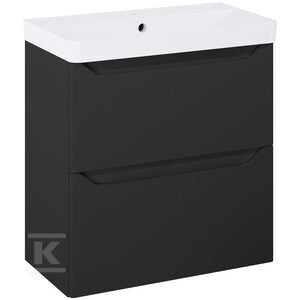 Zestaw szafka z umywalką HELO compact 60 2s black matt pdw