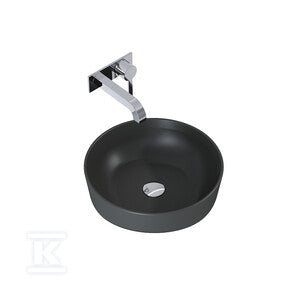 Umywalka LORCA 42x42 blat, ceram anthracite matt