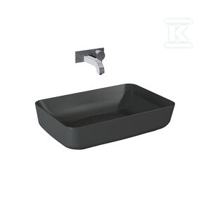 Umywalka NOMIA 50x39 blat, ceram anthracite matt