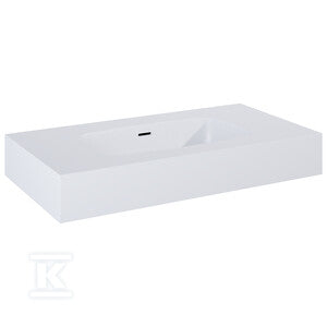 Umywalka DIMPLE 80 ścienna, marmur white matt