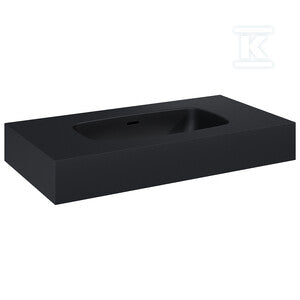 Umywalka DIMPLE 80 ścienna, marmur black matt