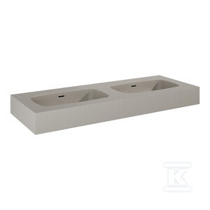 Umywalka DIMPLE 120 duo ścienna, marmur fume matt