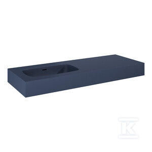 Umywalka DIMPLE 120 lewa (60+60) ścienna, navy bluet