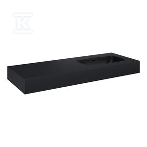 Umywalka DIMPLE 120 prawa (60+60) ścienna, blackt