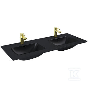 Umywalka SKAPPA 120 duo ceram black matt