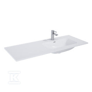 Umywalka SKAPPA 120 prawa (80+40) ceram white hg