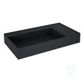 Umywalka LEVEL 80 lewa ścienna, solid-surface black matt
