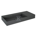 Umywalka LEVEL 100 lewa ścienna, solid-surface anthracitet