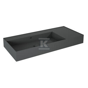 Umywalka LEVEL 100 lewa ścienna, solid-surface anthracitet
