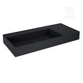 Umywalka LEVEL 100 lewa ścienna, solid-surface black matt