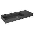Umywalka LEVEL 120 lewa ścienna, solid-surface anthracitet