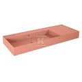 Umywalka LEVEL 120 lewa ścienna, solid-surface terra pinkt