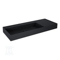 Umywalka LEVEL 120 lewa ścienna, solid-surface black matt