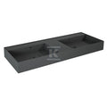 Umywalka LEVEL 120 duo ścienna, solid-surface anthracitet