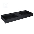 Umywalka LEVEL 120 duo ścienna, solid-surface black matt