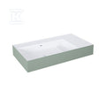 Umywalka LEVEL 80 lewa ścienna, solid-surface whitet/saget