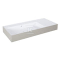 Umywalka LEVEL 100 lewa ścienna, solid-surface whitet/fumet