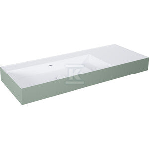 Umywalka LEVEL 120 lewa ścienna, solid-surface whitet/saget