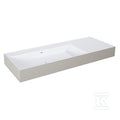 Umywalka LEVEL 120 lewa ścienna, solid-surface whitet/fumet