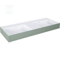 Umywalka LEVEL 120 duo ścienna, solid-surface whitet/saget