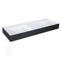 Umywalka LEVEL 120 duo ścienna, solid-surface whitet/blackt