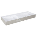 Umywalka LEVEL 120 duo ścienna, solid-surface whitet/fumet