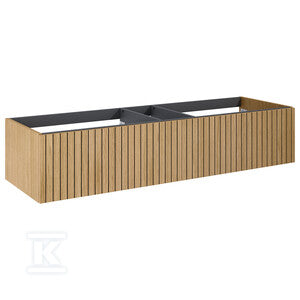 Komoda ASAMI slim 160 2s dąb naturalny fornir pdw