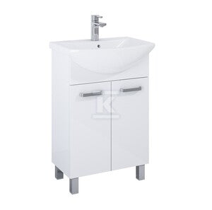 Zestaw szafka z umywalką SUNN 55 2d white hg nn
