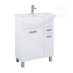 Zestaw szafka z umywalką SUNN 65 2d 1s white hg nn