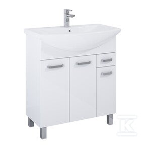 Zestaw szafka z umywalką SUNN 75 3d 1s white hg nn