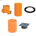 Studnia Diamir DN/OD 400 GŁADKA_ZESTAW: kineta przelotowa TYP1 400xKG160 + trzon H=2m + teleskop H=40cm + właz żeliwny 315 kl.D400