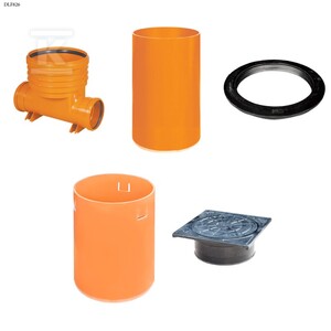 Studnia Diamir DN/OD 400 GŁADKA_ZESTAW: kineta przelotowa TYP1 400xKG160 + trzon H=2m + teleskop H=40cm + właz żeliwny 315 kl.D400