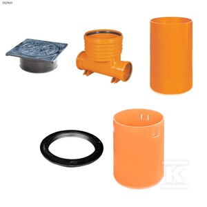 Studnia Diamir DN/OD 400 GŁADKA_ZESTAW: kineta przelotowa TYP1 400xKG160 + trzon H=2m + teleskop H=40cm + właz żeliwny 315 kl.B125