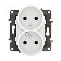 Gniazdo 2x2P+Z, zaciski śrubowe 16A-250 V~ białe, NOWE NILOE