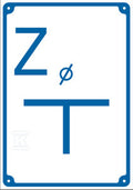 Tabliczka "Z" Woda (Zasuwa)