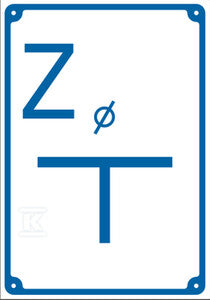 Tabliczka "Z" Woda (Zasuwa)