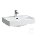 PRO S Umywalka ścienna 550 x 380 mm (compacto), powłoka LCC Activez otworem na baterię na środku, z otworem przelewowym