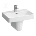 PRO S Umywalka ścienna 600 x 380 mm (compacto), powłoka LCC Activez otworem na baterię na środku, z otworem przelewowym