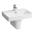 PRO S Umywalka ścienna 600 x 380 mm (compacto), powłoka LCC Activebez otworu na baterię, z otworem przelewowym
