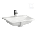 PRO S Umywalka blatowa 560 x 440 mm, powłoka LCC Activez otworem na baterię na środku, z otworem przelewowym