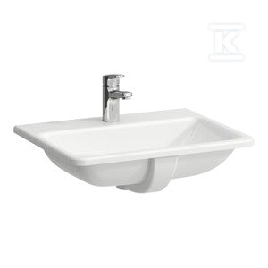 PRO S Umywalka blatowa 560 x 440 mm, powłoka LCC Activez otworem na baterię na środku, z otworem przelewowym