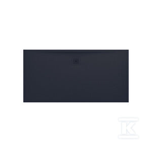 PRO brodzik prostokątny 1600 x 800 mm, z materiału kompozytowego MARBOND, grafitowyz odpływem przy dłuższym boku
