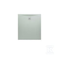 PRO brodzik prostokątny 1000 x 900 mm, z materiału kompozytowego MARBOND, jasnoszaryz odpływem przy krótszym boku