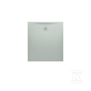 PRO brodzik prostokątny 1000 x 900 mm, z materiału kompozytowego MARBOND, jasnoszaryz odpływem przy krótszym boku