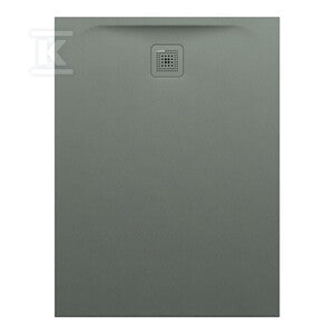PRO brodzik prostokątny 1000 x 900 mm, z materiału kompozytowego MARBOND, beton architektoniczny z odpływem przy krótszym boku