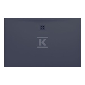 PRO brodzik prostokątny 1400 x 900 mm, z materiału kompozytowego MARBOND, grafitowyz odpływem przy dłuższym boku