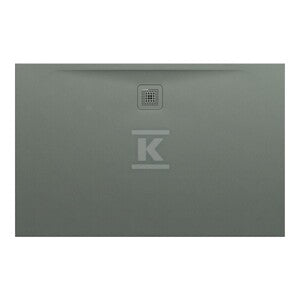 PRO brodzik prostokątny 1400 x 900 mm, z materiału kompozytowego MARBOND, beton architektoniczny z odpływem przy dłuższym boku