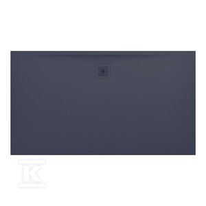 PRO brodzik prostokątny 1600 x 900 mm, z materiału kompozytowego MARBOND, grafitowyz odpływem przy dłuższym boku