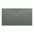PRO brodzik prostokątny 1600 x 900 mm, z materiału kompozytowego MARBOND, beton architektoniczny z odpływem przy dłuższym boku